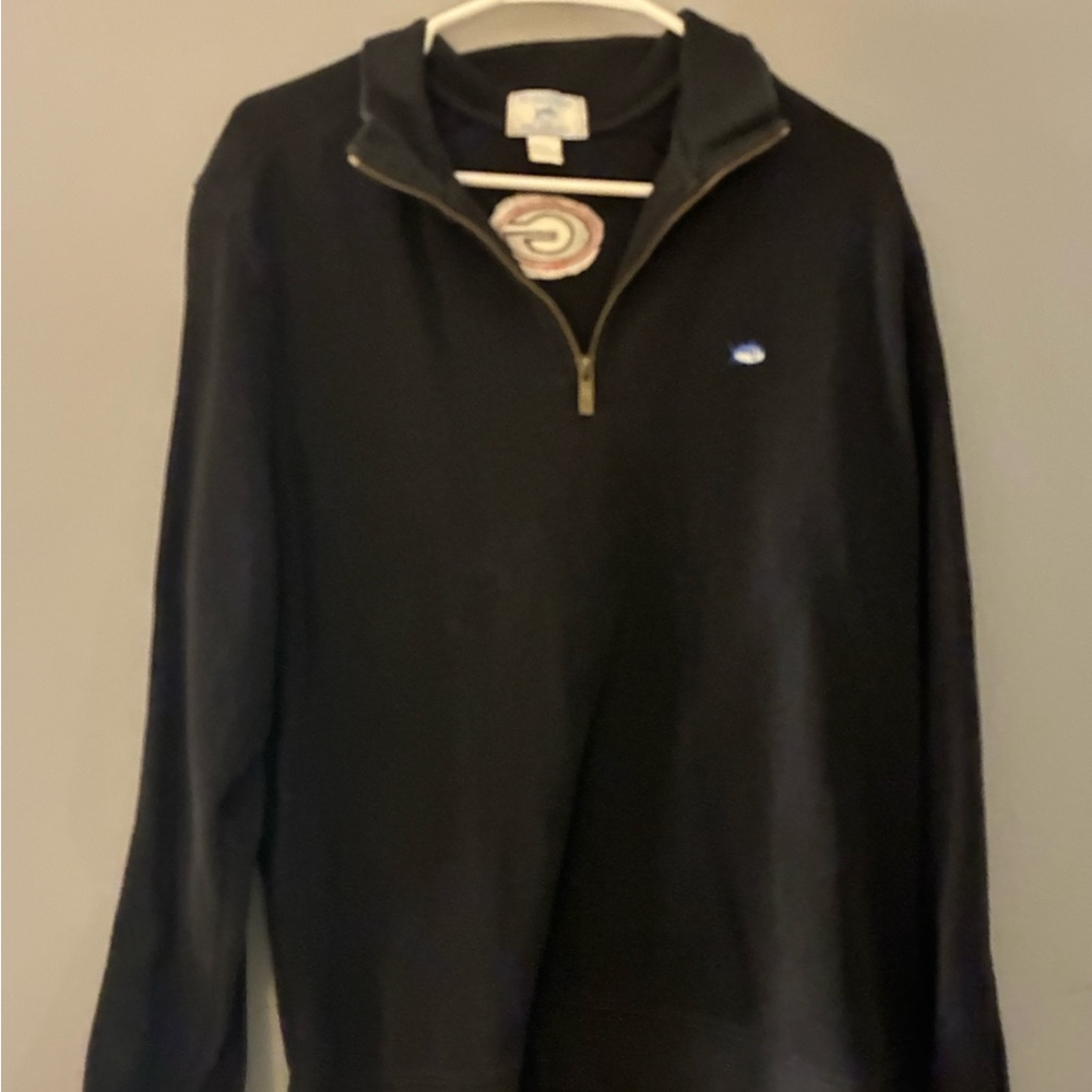 Southern Tide Black Zip-Up Sweater
